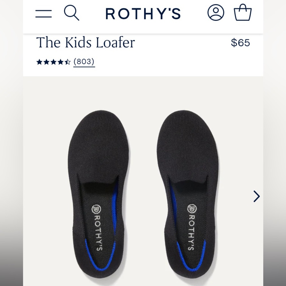 New Rothy’s Kids Loafers Size 3